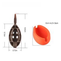 Soporte de Cebo Tipo H de Aleación de Zinc, Plomada Hueca para Liberación Precisa del Cebo, Cambio de Peso, Accesorio TPR, 20g a 60g, Alimentador para Pesca de Carpa