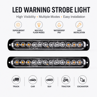 12V-24V 12 LED Auto-LKW-Seitenblitzleuchte Notfall-Warnlampe Anhänger-Warnleuchte Auto-Stroboskop-LED-Warnleuchte