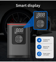Mini pompe à air numérique intelligente pour voiture, vélo, camping, avec LED, sans fil, haute pression 150 psi pour gonflables