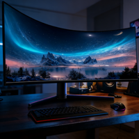 Moniteur 4K BK260205 32 pouces, écrans LCD incurvés sans bordure, moniteurs de jeu professionnels 4K
