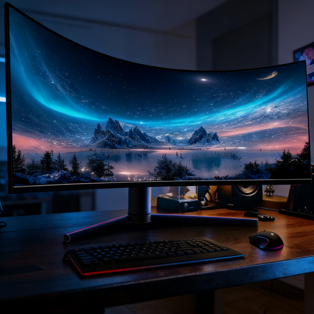 BK260205 4k Monitor 32 Inch Lcd Monitors Curved Borderless Professional 4k Gaming Monitors