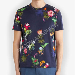 Camisetas de punto con estampado personalizado de estilo informal para hombre Premium 100% algodón Impresión digital personalizada Suministro mundial OEM - Product Image 4