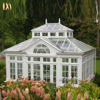 Gazebo de jardin extérieur personnalisé en fer forgé blanc Orangerie Serre