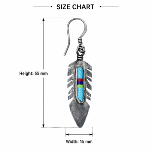 Orecchini Pendenti con Piume in Stile Etnico Vintage, Gioielli Ispirati ai Navajo Multicolore da Indossare Quotidianamente per Signore - Product Image 5