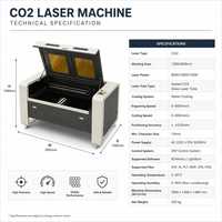 Machine de gravure laser CO2 1300 x 900 mm avec tube en verre scellé, refroidissement par eau, contrôle DSP pour la gravure et la découpe du bois et du métal