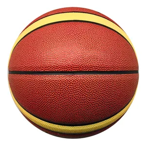 Customized PU Basketball Official Size Leather Basketball Training Laminated Basket Ball