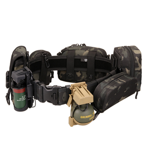 Bảo vệ cộng với vành đai chiến thuật người đàn ông đen độn Trọng lượng nhẹ Molle 11-miếng đặt Baton Túi nhiệm vụ tiện ích vành đai thắt lưng Pouch - Product Image 1