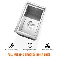 Glacière encastrable en acier inoxydable pour extérieur et bar, avec couvercle coulissant et chariot, pour hôtels et restaurants