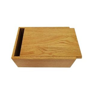 Wooden Pull Out Storage Box 74mm High Rectangular Solid Wood <b>Wine</b> Box Packaging <b>Container</b> - Product Image 1