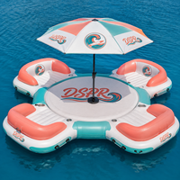 Plateforme flottante gonflable portable avec surface EVA et pont pneumatique Drop Stitch pour yachts, lacs et océans