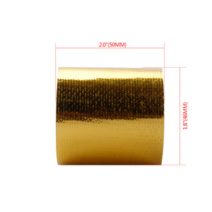 Rouleau de ruban adhésif en aluminium 5cmx5m Or et Argent gaufré, isolant thermique pour tuyaux d'échappement et usage industriel - Product Image 3