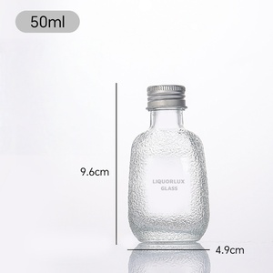 Rỗng vuông Glass rượu rượu Vodka Whisky Gin chai 50ml/100ml/250ml/350ml/500ml nút chai cap Màn hình in ấn tùy chỉnh - Product Image 2