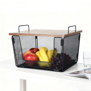 Cestas de Almacenamiento de Diseño Moderno para el Hogar, Cestas de Hierro Forjado, Cestas Metálicas Europeas con Asa - Product Image 3