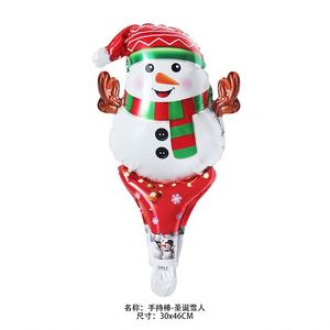 Christmas Cane Elk Snowman Hair Band Gift Cartoon Handheld Strike Stick Aluminum Foil <b>Balloons</b> Party Holiday Supplies - Product Image 6