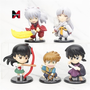 5 uds dibujos animados decoración juguete muñeca <span class=keywords><strong>Inuyasha</strong></span> Anime figuras de acción conjunto - Product Image 1