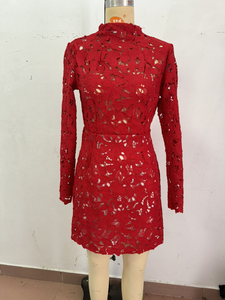 IHOOV <span class=keywords><strong>Abito</strong></span> da Donna con Collo Alto, <span class=keywords><strong>Maniche</strong></span> <span class=keywords><strong>Lunghe</strong></span> e Zip Posteriore, Elegante Abbigliamento da Club Notturno - Product Image 5