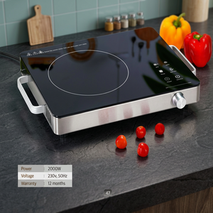 Placa de Cocina Eléctrica de Cerámica Moderna de 2000W, Estufa Portátil de Vidrio Plano, Cocina de Encimera Eficiente en Energía para el Hogar - Product Image 3