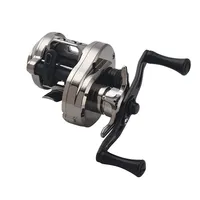 Moulinet de pêche Lizard DEMON DC Gun-Smoke Color Nylon Baitcasting avec frein électronique, anti-recul, léger, pour gaucher