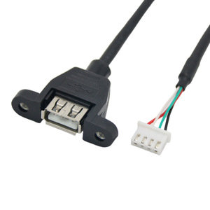 XH2.54 To Usb Female Extension Cable 2.0 Data Adapter With Ear <b>Screw</b> Holes <b>Copper</b> Wire Injection Molding - Product Image 4