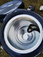 Distributeur d'Eau Portable à Dos Servant Boissons Chaudes et Froides pour 2 Seaux - Vendeur Ambulant Mobile