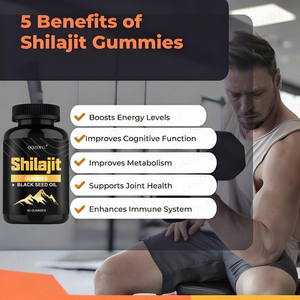 Gomitas de Shilajit del Himalaya 100% Puro de Fábrica OEM, Gomitas de Shilajit de Marca Privada para la Salud - Product Image 3