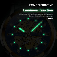 OLEVS 9901 Nouveau modèle Montre-bracelet automatique mécanique pour homme Bracelet en acier inoxydable Horloges de luxe à la mode