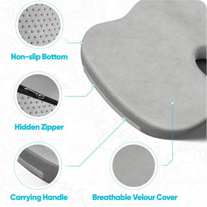 Coussin en silicone pour chaise de bureau, usage estival, plusieurs couleurs, coussin anti-hémorroïdes en gel, coussins lombaires et d'assise pour le confort - Product Image 3