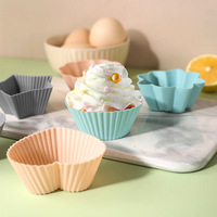 Doublures de tasse à muffins en silicone résistant aux hautes températures outil de cuisson de four à tarte aux œufs domestique avec moule à savon pour la cuisson et la pâtisserie