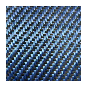 Tecido kevlars e carbono杜邦kevlars纤维芳纶纤维织物价格斜纹碳纤维1500D 210g蓝黑