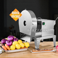 Automatische snijmachine voor citroenen, appels, gember, champignons, fruit en groenten van roestvrij staal, 500 kg/uur