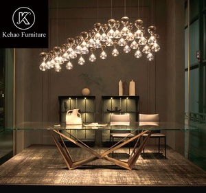 Bộ Bàn Ăn Tùy Chỉnh Cao Cấp Của Ý Bàn Kim Loại Mặt Đá Cẩm Thạch Hiện Đại - Product Image 3