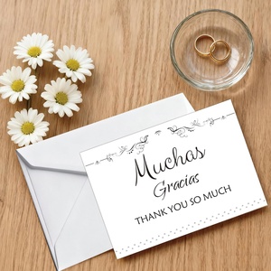 Biglietti di ringraziamento personalizzati con buste - Grazie mille - Product Image 4