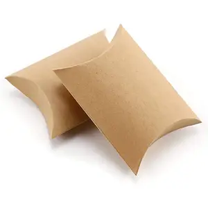 最佳价格库存可折叠包装牛皮纸枕头盒
