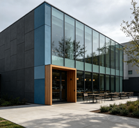Restaurant préfabriqué haut de gamme à structure en acier, à un ou deux étages, avec intérieur personnalisé, pour la restauration en zone piétonne