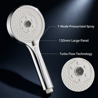 Pommeau de douche à main filtré haute pression, fin et large, avec mode brume, finition chromée, pour usage hôtelier