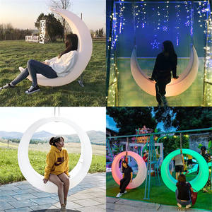 Lampe solaire à LED <span class=keywords><strong>demi</strong></span>-<span class=keywords><strong>lune</strong></span> à changement <span class=keywords><strong>de</strong></span> couleur RGB, étanche IP65, à intensité variable, pour Halloween, Noël, meubles <span class=keywords><strong>de</strong></span> jardin, extérieur - Product Image 5