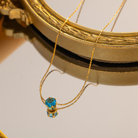 Collier Personnalisé Pierre de Naissance Décembre - Chaîne Plaquée Or Élégante pour Femme, Bijou Fin à Signification