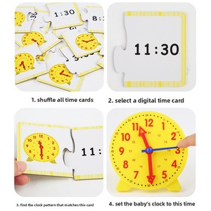 Kit Educativo Orologio Digitale CPC CE, Gioco Montessori per Imparare le Ore, Puzzle con Carte per Bambini e Ragazzi - Product Image 3