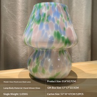 Lampe de chevet en verre en forme de champignon, style nordique personnalisé, créative, transfrontalière, simple, mignonne, pour décoration de chambre de fille, veilleuse