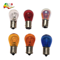 Ampoule de clignotant S25 P21W PY21W BA15S 1156 1157 BAU15S 12V 24V, feu stop ambre, mini-lumière halogène pour voiture et moto