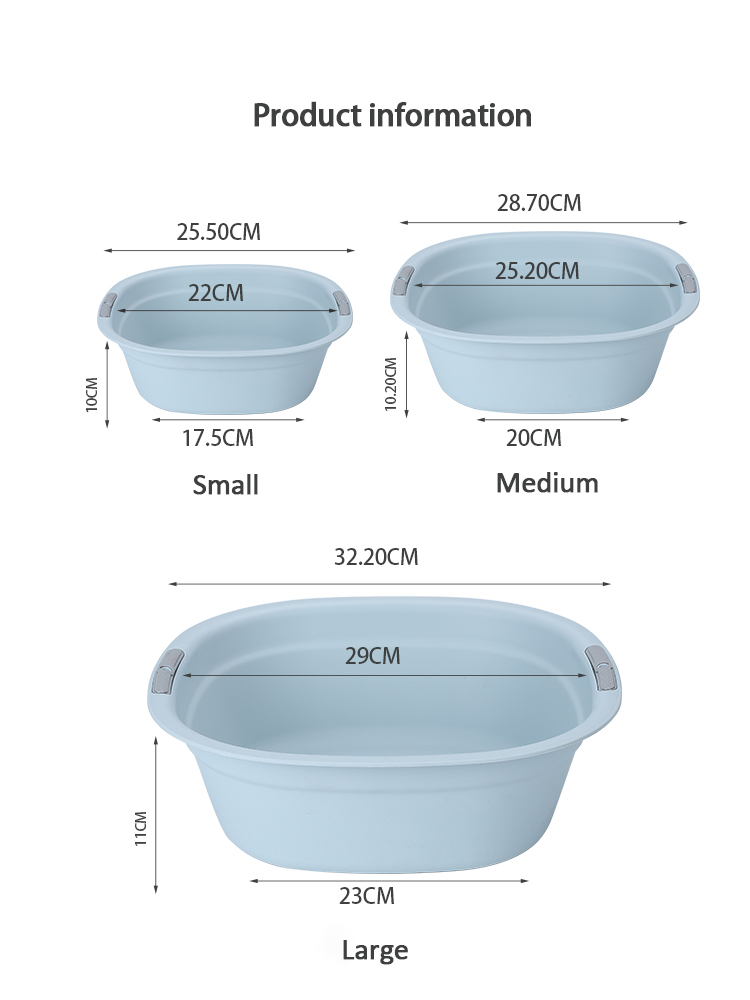 Plastic Wash Basin Kitchen Bathroom Square Multi Color Basin