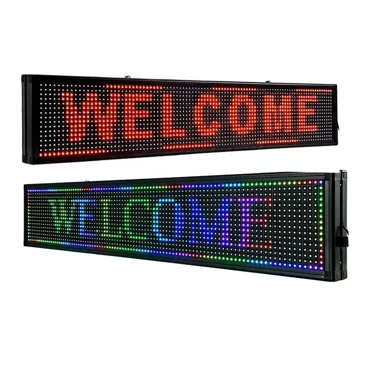 Outdoor RGB Running Moving Scrolling Message Led Display Screen Programmable Led Sign