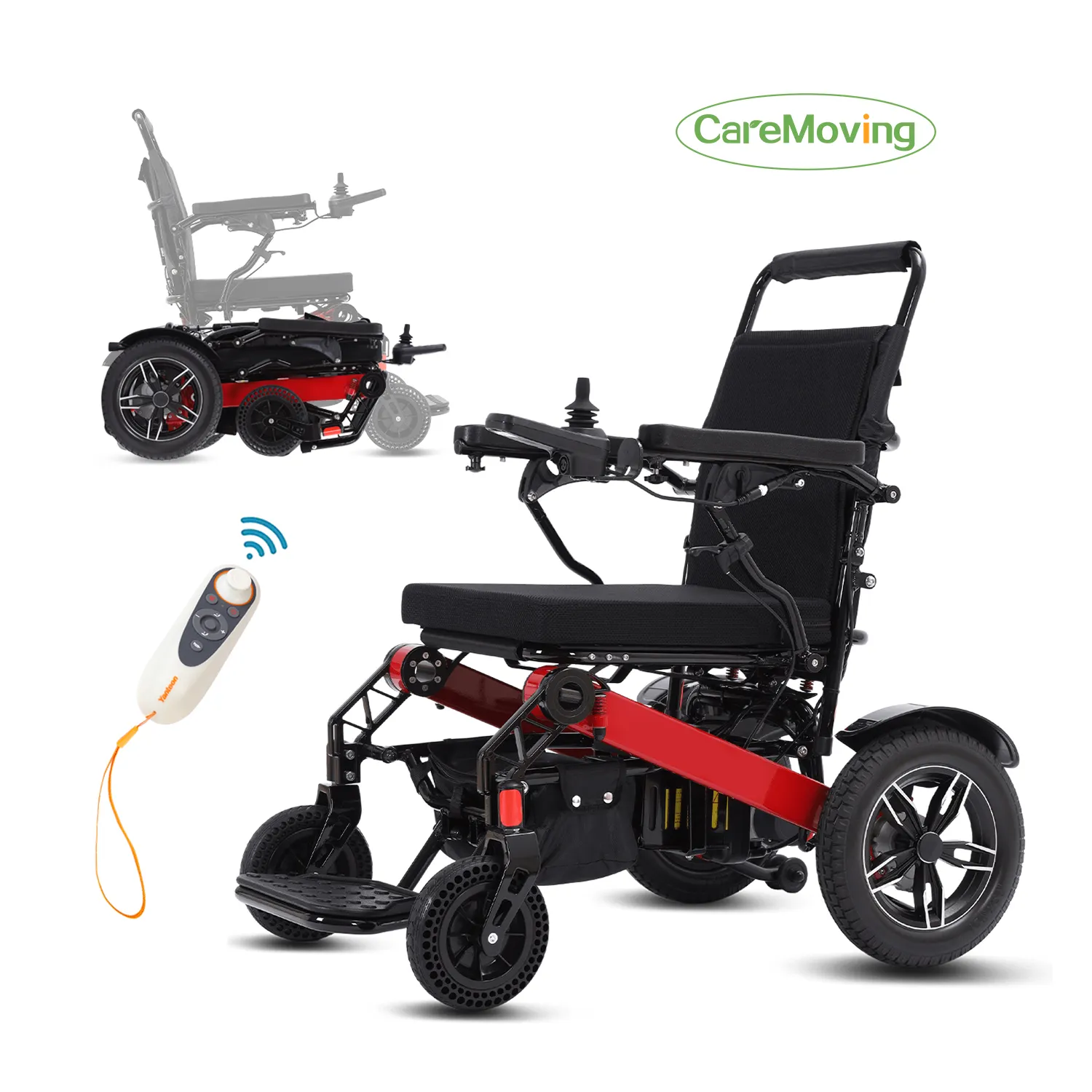 Sedia a rotelle elettrica per disabili pieghevole leggera per disabili portatile in alluminio