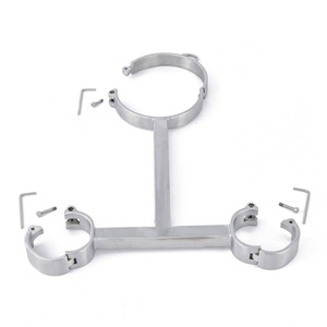 Menottes de collier de retenue d'engrenage BDSM en acier inoxydable pour les jouets fétichistes sexuels Jeux de bondage en corde pour les couples mariés - Product Image 2
