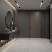 Porte intérieure moderne en MDF polymère fini, résistante au son, aux rayures et à l'eau, pour chambre, bureau, hôtel, marque OEM personnalisée
