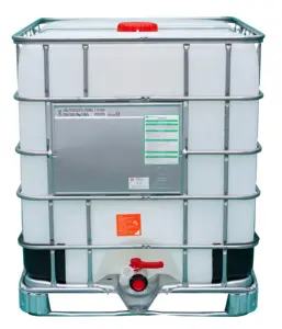 chemical storage IBC tank container 1000 litre with steel pallet