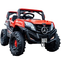Scooter électrique tout-terrain pour enfants, 4 roues, télécommande, 2 places, corps en aluminium et plastique, guidon réglable, lumières