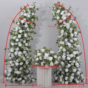Pianta verde simulata corno di rosa di arte del fiore di nozze all'aperto arco decorazione per il matrimonio di san valentino matrimonio durevole artificiale - Product Image 6