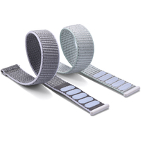 Bracelet de montre en nylon à boucle auto-agrippante, une seule pièce, à libération rapide, en tissu élastique adhésif, 20 mm 22 mm