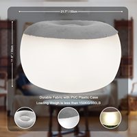 Sofá inflable de PVC para interiores y exteriores, silla hinchable con luz LED, venta al por mayor